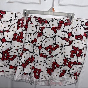 Hello Kitty White and Red Women's Shorts
